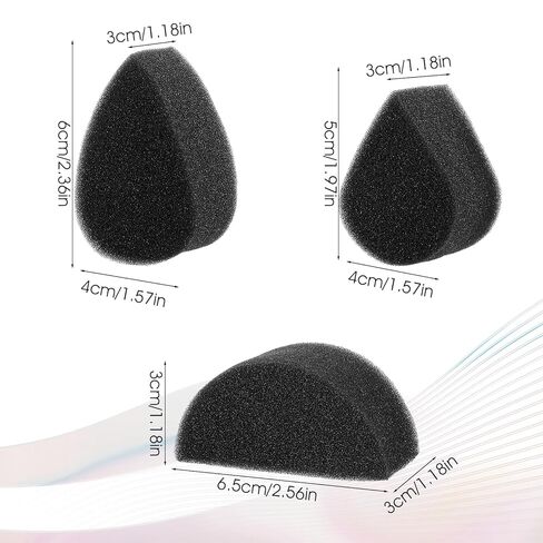 Face Painting Sponges, 30 Pcs High Density Face Paint Sponges Petal Oval and Semicircular Black Sponge for Art Work Makeup, Body Paint, Halloween Christmas Make up Supply in Saudi Arabia