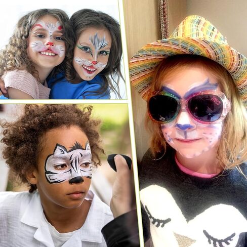 Face Painting Sponges, 30 Pcs High Density Face Paint Sponges Petal Oval and Semicircular Black Sponge for Art Work Makeup, Body Paint, Halloween Christmas Make up Supply in Saudi Arabia