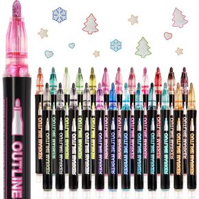 علامات لامعة مخطط تفصيلي، 24 لونًا علامات لامعة مخطط تفصيلي، هدايا فتاة مراهقة أشياء عصرية، مجموعة أقلام لامعة، لوازم يومية مدرسية للحرف الفنية للأطفال الفتيات الذين تتراوح أعمارهم بين 4-16 عامًا in Kuwait