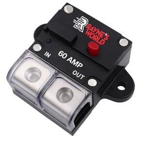 Rayne's World 250 Amp 12V-48V DC Inline Circuit Breaker with Dust Cover & Manual Reset - Great for Car Audio/Stereo Systems, Solar Power Systems, Automotive, ATV, Marine, Boat Trolling Motors in Saudi Arabia