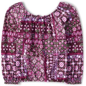 قميص أنيق محبوك بأكمام طويلة للفتيات من The Children's Place، تي شيرت VDay Raglan، مقاس XX-Large in Kuwait