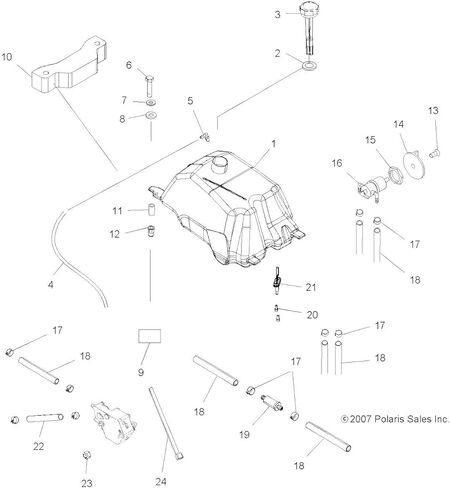 Polaris OEM Fuel Tank Foam Seal 2000-2009 Trail Blazer Boss 330 5811951 in Saudi Arabia