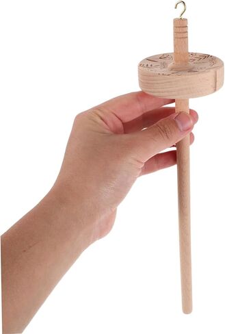 Tofficu 1 Set Hardwood Drop Spindle: Whorl Yarn Spin Hand Tool - Yarn Spinner with Wool Strips - 12.80inch Wood Drop Spindle Set for Woven DIY in Saudi Arabia