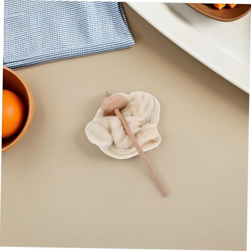 Tofficu 1 Set Hardwood Drop Spindle: Whorl Yarn Spin Hand Tool - Yarn Spinner with Wool Strips - 12.80inch Wood Drop Spindle Set for Woven DIY in Saudi Arabia