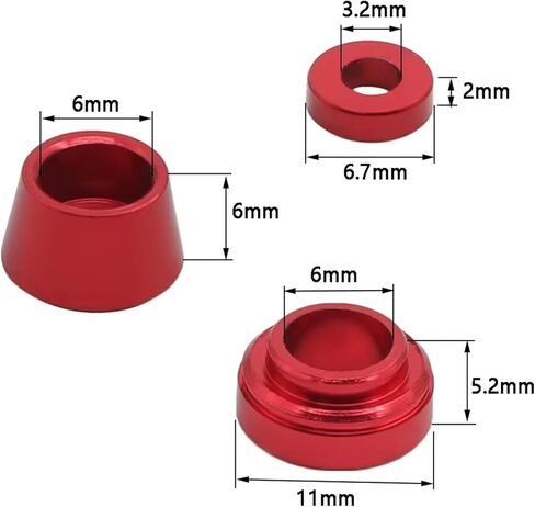 RC Car Replacement For Tamiya For TT02 For TT-02 1/10 1 Set Metal Steering Flange Bushing Gasket Suitable RC Car Upgrade Accessories Parts(Blue) in Saudi Arabia