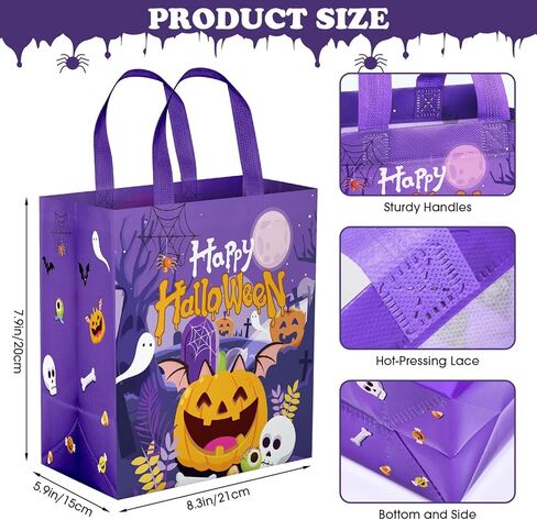 6 قطع كبيرة من حقائب هدايا عيد الميلاد - حقائب حمل عيد الميلاد المجيد مع مقابض، مجموعة حقائب حلوى حلوى عيد الميلاد غير المنسوجة القابلة لإعادة الاستخدام لمستلزمات حفلات عيد الميلاد الشتوية in Kuwait