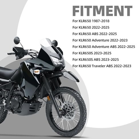 Motorcycle Foot Pegs for KLR650,CNC Aluminum Adventure FootPegs Rest Pedal with Springs for KLR 650 87-18 22-25/KLR650 ABS 22-25/KLR650 Adventure ABS/KLR650S/KLR650S ABS-Black in Saudi Arabia