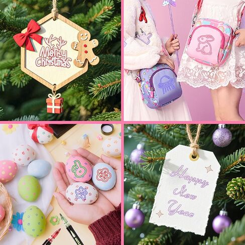 علامات لامعة مخطط تفصيلي، 24 لونًا علامات لامعة مخطط تفصيلي، هدايا فتاة مراهقة أشياء عصرية، مجموعة أقلام لامعة، لوازم يومية مدرسية للحرف الفنية للأطفال الفتيات الذين تتراوح أعمارهم بين 4-16 عامًا in Kuwait