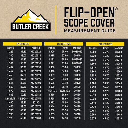 Butler Creek 05 Objective Flip Open Scope Cover,Black in Saudi Arabia