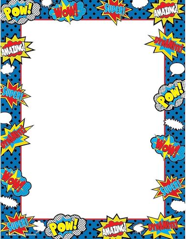 Teacher Created Resources Superhero Computer Paper, 8.5-inch x 11-inch, 50 Sheets/Pack, 6 Packs (TCR5629-6) in Saudi Arabia