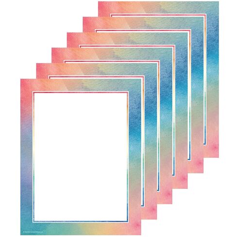 Teacher Created Resources Watercolor Computer Paper, 50 Sheets Per Pack, 6 Packs in Saudi Arabia