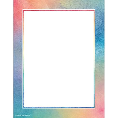 Teacher Created Resources Watercolor Computer Paper, 50 Sheets Per Pack, 6 Packs in Saudi Arabia