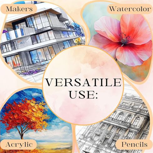 كراسة رسم مجلة الألوان المائية، 5.5 بوصة × 5.5 بوصة، دفتر رسم من القطن بألوان مائية، غطاء من الكتان مع قلم ماء الصنبور، 24 ورقة بوزن 140 رطل، 300 جرام في المتر المربع للرسم أثناء السفر أثناء التنقل in Kuwait