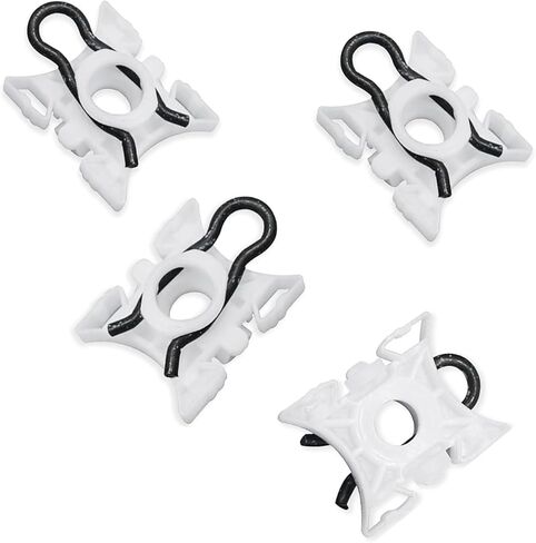 4 PCS Window Regulator Slider Clip, Window Glass Adjustment Sliding Jaw Pivot Buckle, One-Piece Aperture Glass Lift Regulator Parts, Universal for Cars Repair Accessories (White) in Saudi Arabia