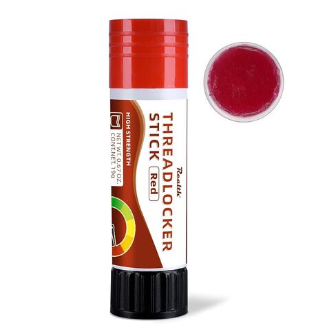 Red High Strength Threadlocker Stick 19g, Solid Adhesive for Permanent Bolt and Nut Locking, Heavy Duty Automotive and Machinery Repair, Heat and Vibration Resistant in Saudi Arabia