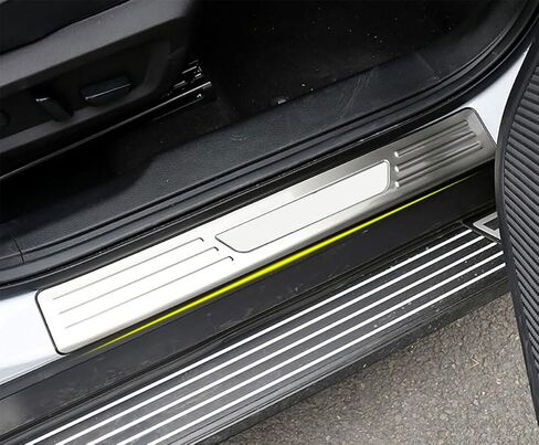 Entry Guards Cover Compatible with Mitsubishi New Outlander 2022 2023 2024 2025 2026 Outer Door Sills Scuff Plate Trim Interior Car Accessories Stainless Steel 4PC(Silver) in Saudi Arabia