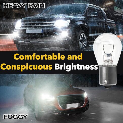 20-Pack 1156 Bulbs P21W S25, Compatible with 7506 1141 1156LL 1141LL 1295, 12V BA15S Single Contact. High Brightness Waterproof Halogen Bulbs for Car Brake/Turn Signal, Fit Cars, RVs, Trucks, SUVs in Kuwait