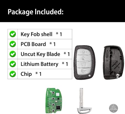 2 Keylessbest بديل لـ 2019 2020 2021 Hyundai Tucson Key Fob التحكم عن بعد TQ8-FOB-4F11 4 أزرار 434 ميجا هرتز in Saudi Arabia