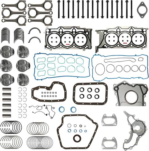 3.6 Pentastar Rebuild Kit w/Connecting Rods & Piston Kit Bearings Bolts Fit for Jeep Wrangler Chrysler 200 Dodge Ram 1500 3.6L V6 2011-2016 5184347AG 5184347AH 5184128AE in Saudi Arabia