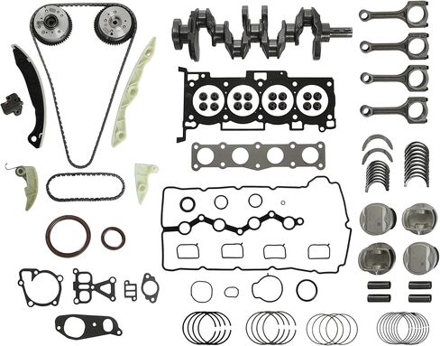 G4KD 2.0L Engine Rebuild Overhaul Kit w/Crankshaft Head Gasket Set Timing Chain Kit Con-Rod Piston Kit Main & Rod Bearig Fit for Hyundai Tucson Santa Fe Sonata Kia Optima Sportage Forte 2.0L 2005-2012 in Saudi Arabia