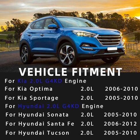 G4KD 2.0L Engine Rebuild Overhaul Kit w/Crankshaft Head Gasket Set Timing Chain Kit Con-Rod Piston Kit Main & Rod Bearig Fit for Hyundai Tucson Santa Fe Sonata Kia Optima Sportage Forte 2.0L 2005-2012 in Saudi Arabia