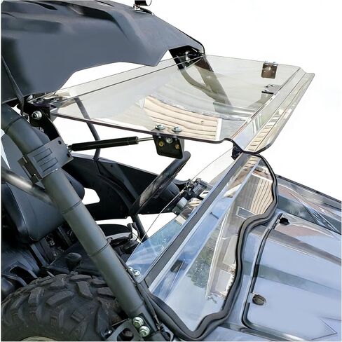 HECASA 2 في 1 زجاج أمامي قابل للطي متوافق مع CFMOTO ZForce 800 Trail 800 EX 2014-2022، 500 Trail 2016-2022، 1000 2018-2019 بلاستيك شفاف للزجاج الأمامي in Saudi Arabia