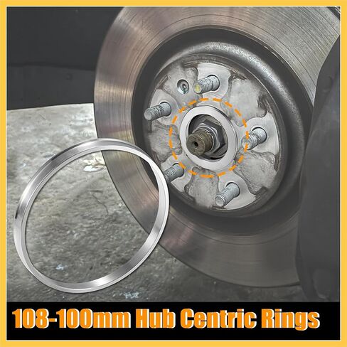 4pcs OD 108mm to ID 100mm Aluminum Alloy Car Hub Centric Rings Wheel Bore Center Spacer Auto Replacement Parts in Saudi Arabia
