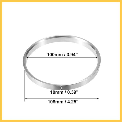 4pcs OD 108mm to ID 100mm Aluminum Alloy Car Hub Centric Rings Wheel Bore Center Spacer Auto Replacement Parts in Saudi Arabia