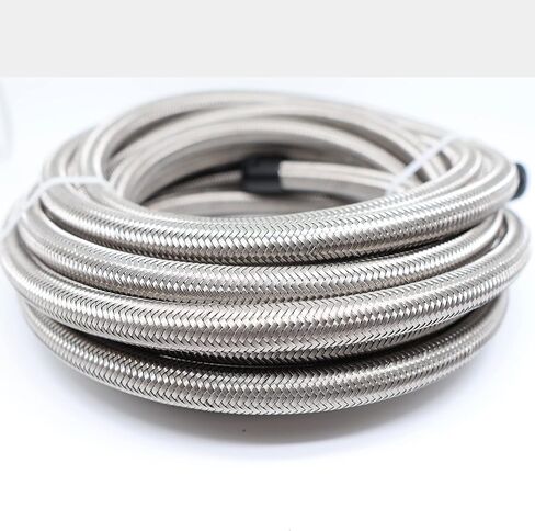 -3 AN AN3 Stainless Steel Braided Fuel Line Hose 3.18 mm (1/8") – Price for 20FT in Saudi Arabia