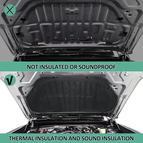 Replacement Hood Insulation Pad Mat for 2025 2024 2026 Tacoma Hood - Hood Insulation Pad Heat Shield Sound Deadening Hood Heat Liner for 2024-2025 Toyota Tacoma Accessories in Saudi Arabia