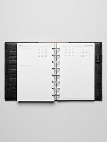 Cloth & Paper 2026 Year Overview Planner Inserts | Personal Size 3.75 x 6.75 Inches | 6 Ring Punched Refills | Monthly + Quarterly Planning | Goals, Notes, Mini Calendars | Thick Heavyweight Paper in Kuwait