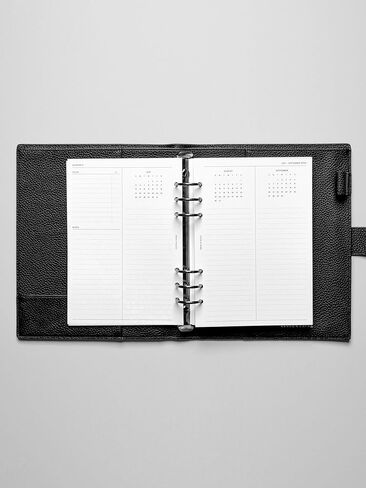 Cloth & Paper 2026 Year Overview Planner Inserts | Personal Size 3.75 x 6.75 Inches | 6 Ring Punched Refills | Monthly + Quarterly Planning | Goals, Notes, Mini Calendars | Thick Heavyweight Paper in Kuwait