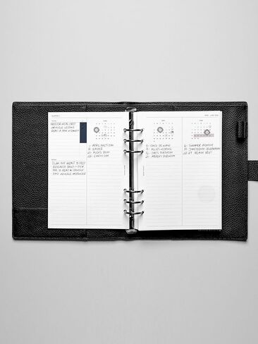 Cloth & Paper 2026 Year Overview Planner Inserts | Personal Size 3.75 x 6.75 Inches | 6 Ring Punched Refills | Monthly + Quarterly Planning | Goals, Notes, Mini Calendars | Thick Heavyweight Paper in Kuwait