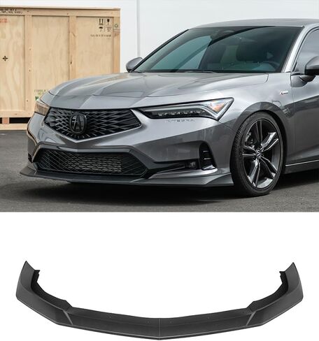 Replacement for 2023-Present Acura Integra DE4 Models | EOS Performance Package Front Bumper Lower Lip Splitter (ABS Plastic - Painted Glossy Black) in Saudi Arabia