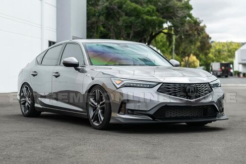 Replacement for 2023-Present Acura Integra DE4 Models | EOS Performance Package Front Bumper Lower Lip Splitter (ABS Plastic - Painted Glossy Black) in Saudi Arabia