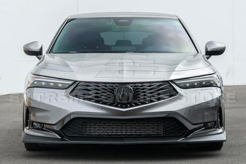 Replacement for 2023-Present Acura Integra DE4 Models | EOS Performance Package Front Bumper Lower Lip Splitter (ABS Plastic - Painted Glossy Black) in Saudi Arabia
