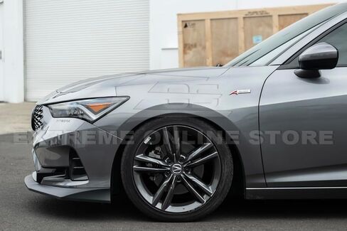 Replacement for 2023-Present Acura Integra DE4 Models | EOS Performance Package Front Bumper Lower Lip Splitter (ABS Plastic - Painted Glossy Black) in Saudi Arabia