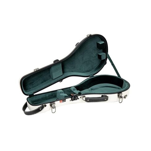 Crossrock Fiberglass Mandolin Case-Universal Designed for Both A and F Style, with Accessory Compartment, Backpack Straps, TSA Lock-Milky White (CRF2020MAFMW) in Kuwait