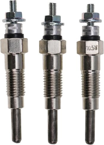 FridayParts 3PCS Glow Plug KB-15694-65510 KB-15694-65512 KB1569465510 KB1569465512 Compatible for Kubota Engine D600 D640 Cub Cadet Lawn Tractor 1772 1782 Replacement in Saudi Arabia