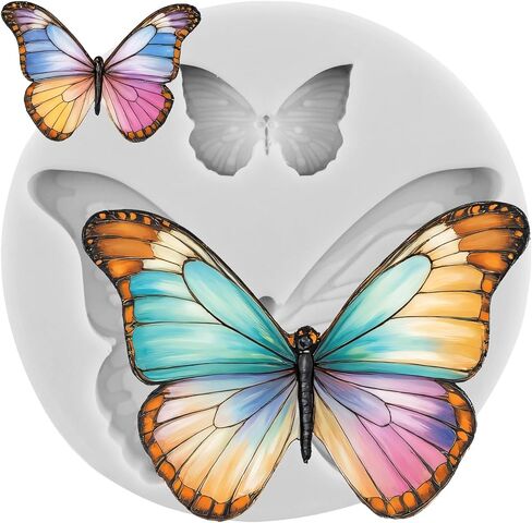 فراشة بوليمر كلاي قالب فراشة راتينج السيليكون قوالب DIY بها بنفسك الحرف راتنجات الايبوكسي صب الهواء الجاف بوليمر كلاي الجص صنع المجوهرات in Saudi Arabia