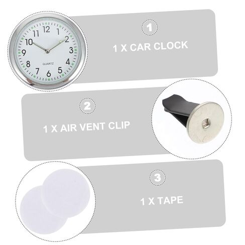 Dashboard Clock Adhesive Auto Vehicle Luminous for Cars SUV Home Office Stable Installation Accurate Display Decorative and Portable in Kuwait