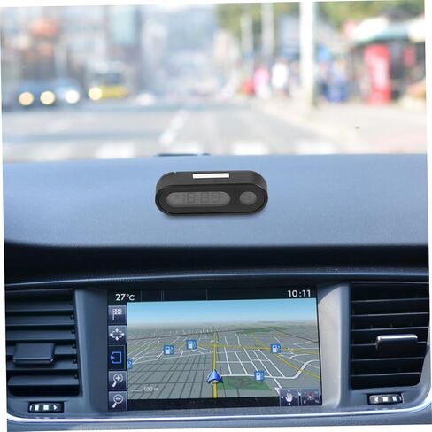 Cabilock Mini Clock with Backlight and Real Temperature Display Portable Electronic Dashboard Timer for Accurate Timekeeping and Vehicle Interior Monitoring in Saudi Arabia