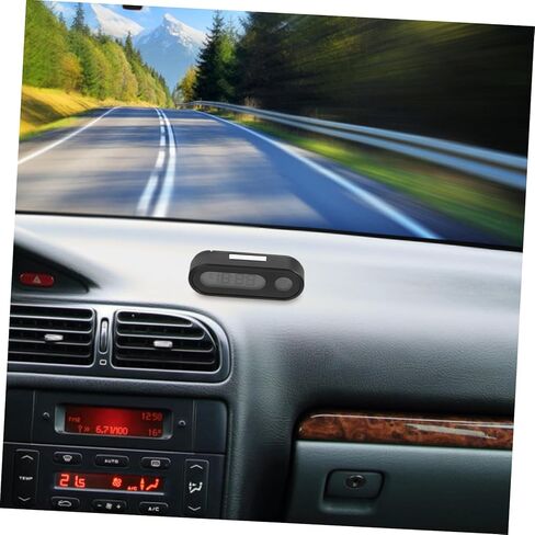 Cabilock Mini Clock with Backlight and Real Temperature Display Portable Electronic Dashboard Timer for Accurate Timekeeping and Vehicle Interior Monitoring in Saudi Arabia
