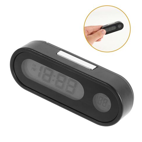 Cabilock Mini Clock with Backlight and Real Temperature Display Portable Electronic Dashboard Timer for Accurate Timekeeping and Vehicle Interior Monitoring in Saudi Arabia