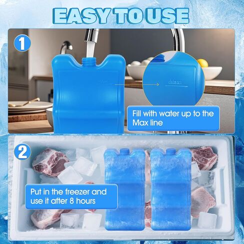 REDCAMP Bottle Ice Packs for Breast Milk, Reusable Ice Packs for Coolers, Insulated Contoured Freezer Pack, Bottle Ice Pack Long-Lasting Cooling for Breastmilk, Beer,Camping & Travel in Kuwait
