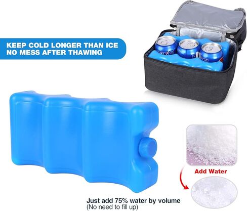 REDCAMP Bottle Ice Packs for Breast Milk, Reusable Ice Packs for Coolers, Insulated Contoured Freezer Pack, Bottle Ice Pack Long-Lasting Cooling for Breastmilk, Beer,Camping & Travel in Kuwait