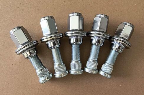 5PCS M14x1.5 16.3mm Knurl Wheel Studs Bolt 610-528 with Lug Nuts 611-277 Compatible with 1998-2024 Toyota Sequoia Landcruiser Tundra Lexus LX570 in Saudi Arabia
