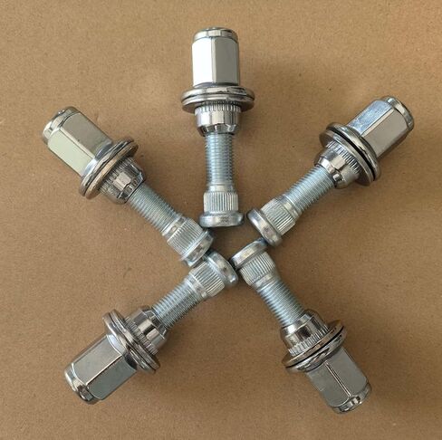 5PCS M14x1.5 16.3mm Knurl Wheel Studs Bolt 610-528 with Lug Nuts 611-277 Compatible with 1998-2024 Toyota Sequoia Landcruiser Tundra Lexus LX570 in Saudi Arabia