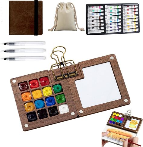 Mini Travel Watercolor Paint Set Portable Watercolor Kit tobios kits watercolor set for Artists and Beginners in Saudi Arabia