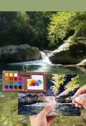 Mini Travel Watercolor Paint Set Portable Watercolor Kit tobios kits watercolor set for Artists and Beginners in Saudi Arabia